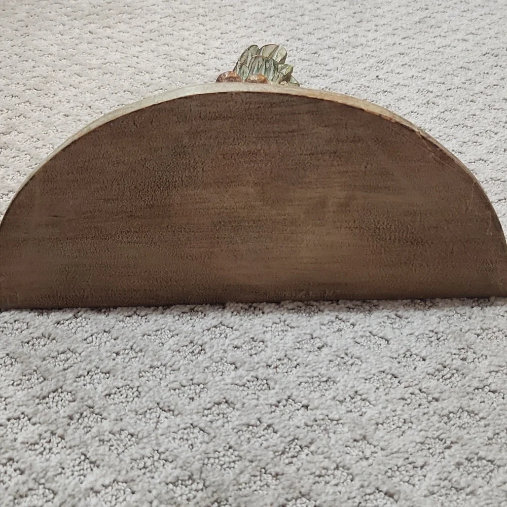 Decorative Wall Shelf Corbel Sophisticated Green & Gold Antique-Style Finish